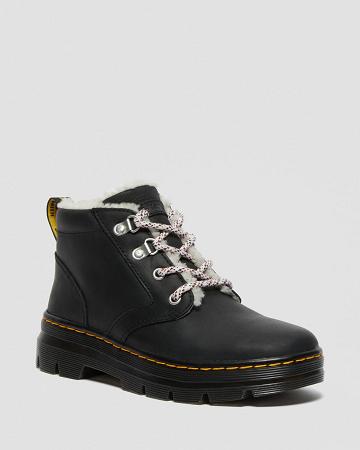 Black Women's Dr Martens Bonny Faux Shearling Lined Ankle Boots | CA 42VRW